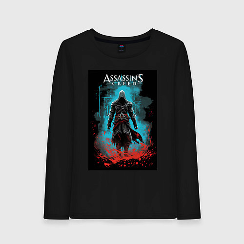 Женский лонгслив Assassins creed тайное проклятье / Черный – фото 1