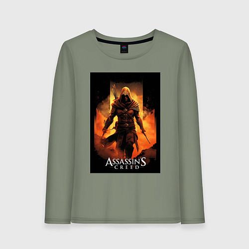 Женский лонгслив Assassins creed песочная буря / Авокадо – фото 1