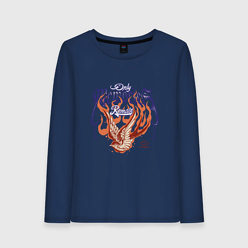 Женский лонгслив Остались только воспоминания / Тёмно-синий – фото 1