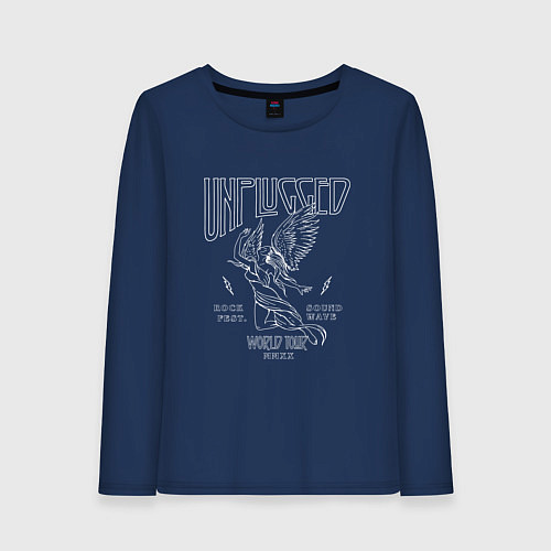 Женский лонгслив Акустический тур / Тёмно-синий – фото 1