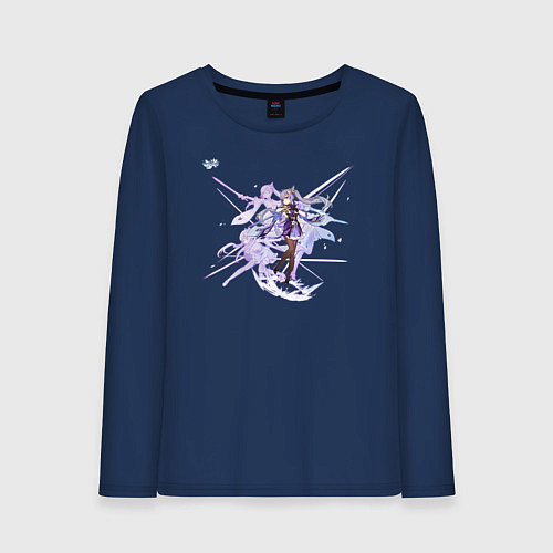 Женский лонгслив Кэ Цин из Геншин Импакт / Тёмно-синий – фото 1