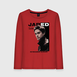 Лонгслив хлопковый женский Jared Joseph Leto 30 Seconds To Mars, цвет: красный