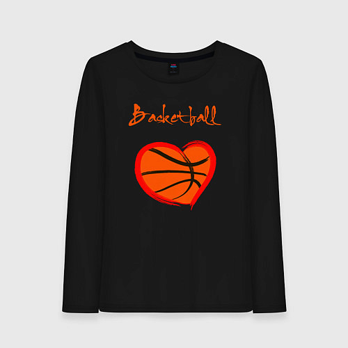Женский лонгслив Basket love / Черный – фото 1