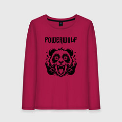 Лонгслив хлопковый женский Powerwolf - rock panda, цвет: маджента