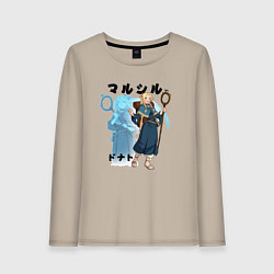 Лонгслив хлопковый женский Марсиль - Подземелье вкусностей, цвет: миндальный