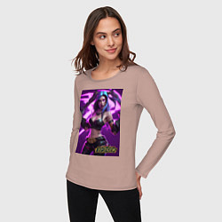 Лонгслив хлопковый женский League of Legends Akali Kda, цвет: пыльно-розовый — фото 2