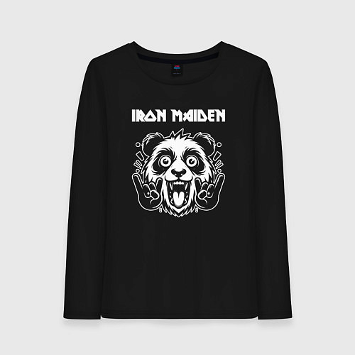 Женский лонгслив Iron Maiden rock panda / Черный – фото 1