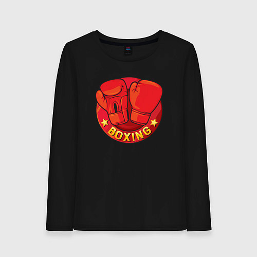 Женский лонгслив Boxing fight / Черный – фото 1