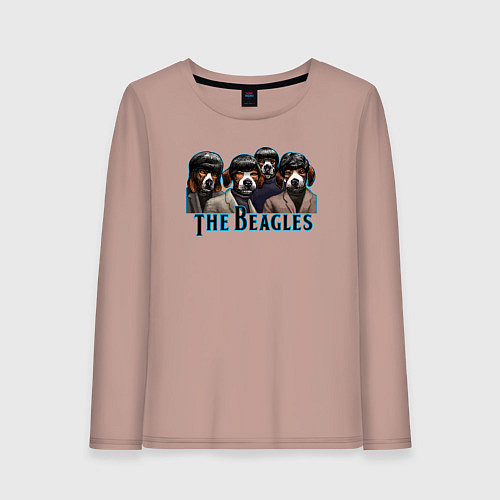 Женский лонгслив Beatles beagles / Пыльно-розовый – фото 1