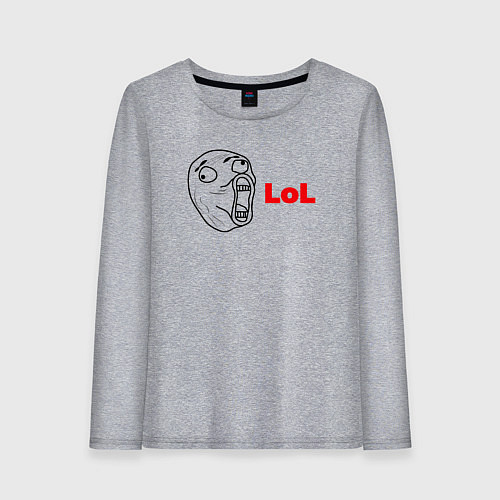 Женский лонгслив Lol / Меланж – фото 1