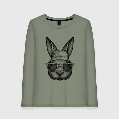 Женский лонгслив Зайка-хипстер / Авокадо – фото 1