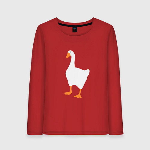 Женский лонгслив Untitled goose game honk / Красный – фото 1