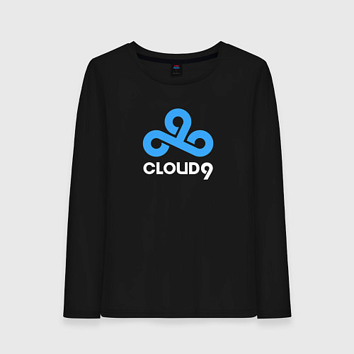 Женский лонгслив Cloud9 - pattern / Черный – фото 1