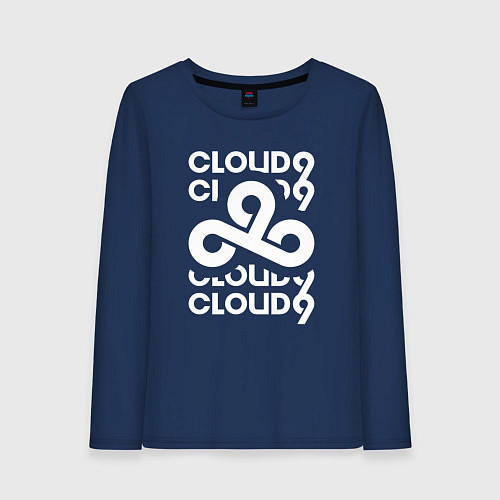 Женский лонгслив Cloud9 - in logo / Тёмно-синий – фото 1