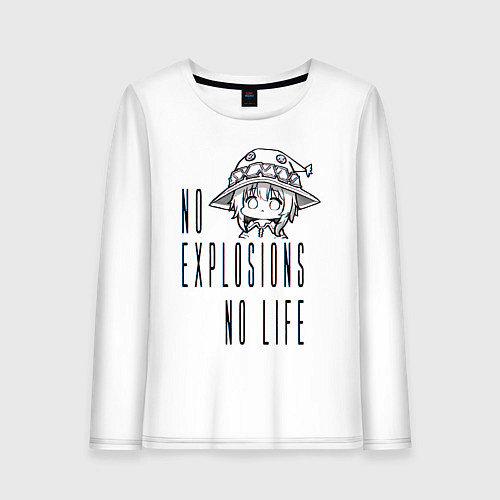 Женский лонгслив No explosions no life / Белый – фото 1