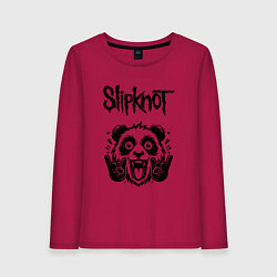 Лонгслив хлопковый женский Slipknot - rock panda, цвет: маджента