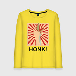 Женский лонгслив Гусь honk