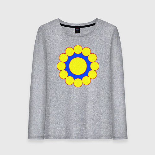 Женский лонгслив Соединение окружностей в круге / Меланж – фото 1