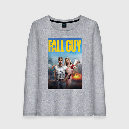 Женский лонгслив Ryan Gosling and Emily Blunt the fall guy / Меланж – фото 1