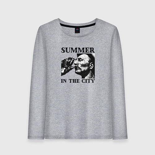 Женский лонгслив Лето в городе / Меланж – фото 1