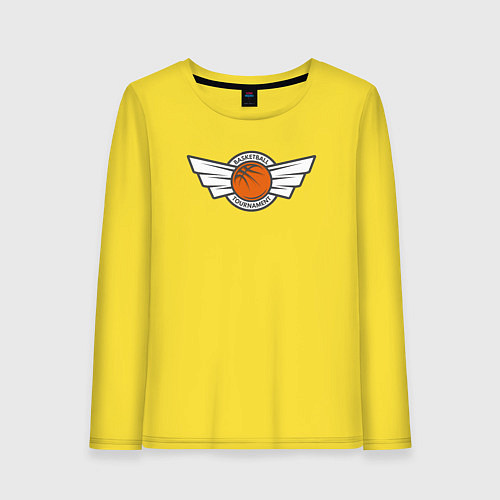 Женский лонгслив Турнир по баскетболу / Желтый – фото 1