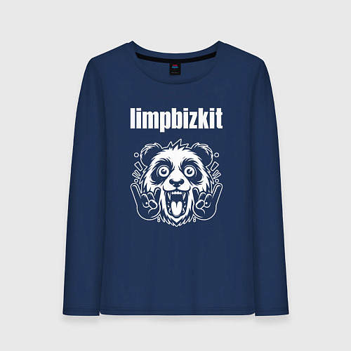 Женский лонгслив Limp Bizkit rock panda / Тёмно-синий – фото 1