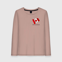 Женский лонгслив Im Canadian - motto