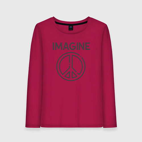 Женский лонгслив Peace imagine / Маджента – фото 1