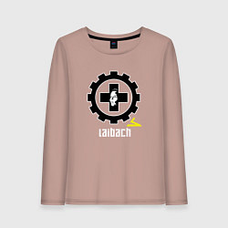 Лонгслив хлопковый женский Laibach - A face, цвет: пыльно-розовый
