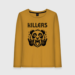 Лонгслив хлопковый женский The Killers - rock panda, цвет: горчичный