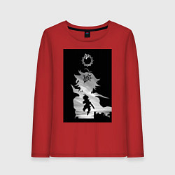 Лонгслив хлопковый женский Семь смертных грехов Мелиодас, цвет: красный
