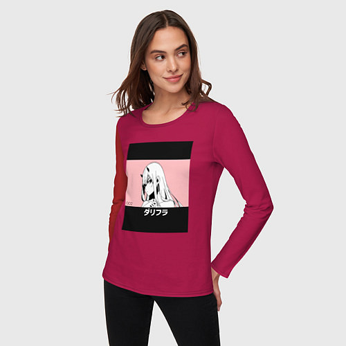 Женский лонгслив Франкс Зеро Ту / Маджента – фото 3