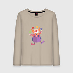 Женский лонгслив Клоун-жонглер