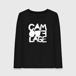 Лонгслив хлопковый женский Camouflage - A synthpop band from germany, цвет: черный