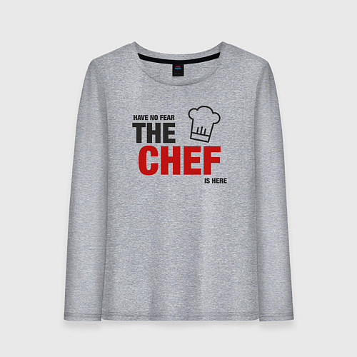 Женский лонгслив Не бойся шеф здесь / Меланж – фото 1