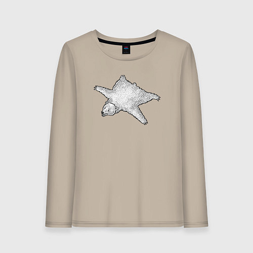 Женский лонгслив Шкура медведя / Миндальный – фото 1