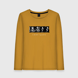 Лонгслив хлопковый женский Kraftwerk - The band, цвет: горчичный