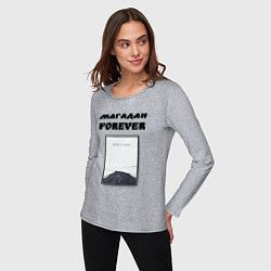 Лонгслив хлопковый женский Магадан forever, цвет: меланж — фото 2