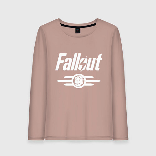 Женский лонгслив Fallout - vault 33 / Пыльно-розовый – фото 1