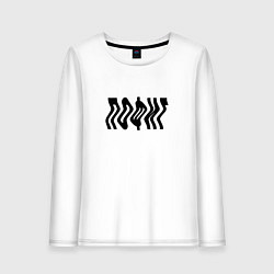 Лонгслив хлопковый женский Пофиг минимализм, цвет: белый