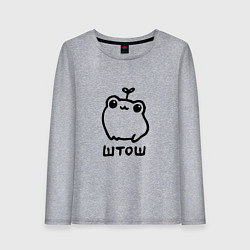 Женский лонгслив Милая смешная лягушка штош
