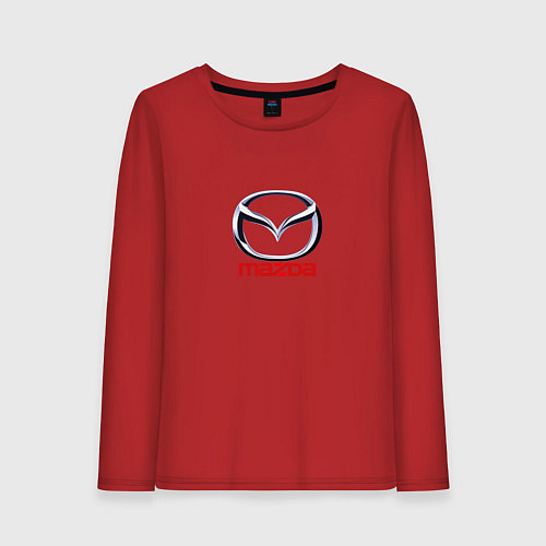 Женский лонгслив Mazda logo / Красный – фото 1