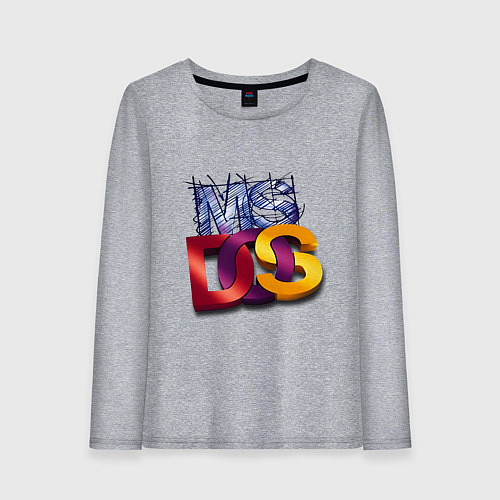 Женский лонгслив Ms DOS / Меланж – фото 1