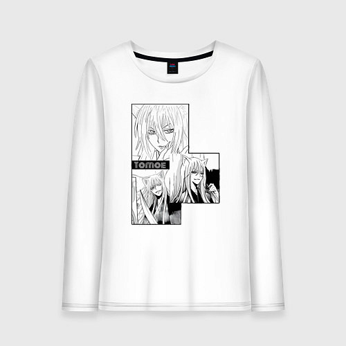 Женский лонгслив Очень приятно Бог Томоэ / Белый – фото 1