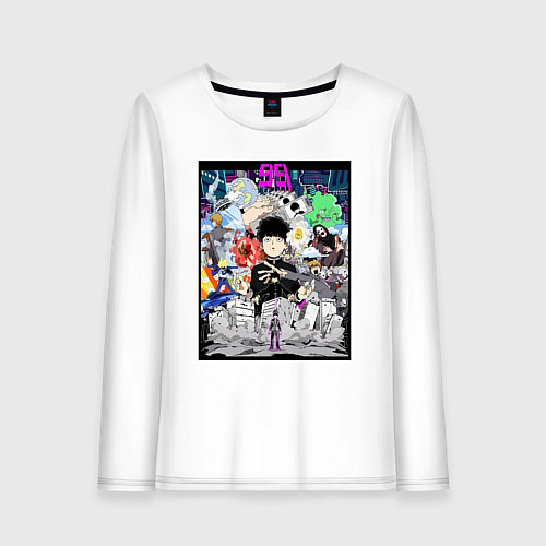Женский лонгслив Моб Психо 100 Рицу Кагэяма / Белый – фото 1