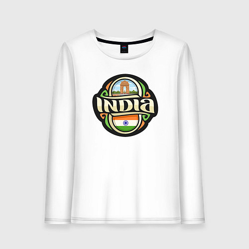 Женский лонгслив India / Белый – фото 1