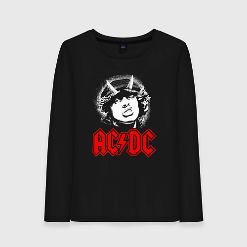 Женский лонгслив ACDC Angus Young rock / Черный – фото 1