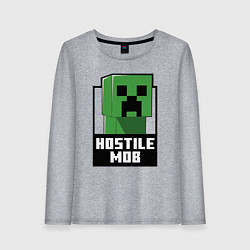 Женский лонгслив Minecraft hostile mob