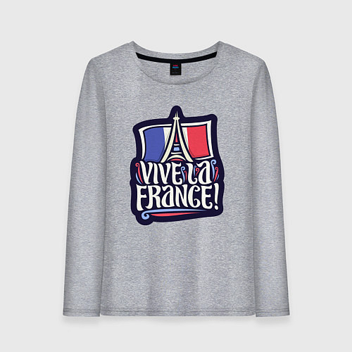 Женский лонгслив Viva la France / Меланж – фото 1