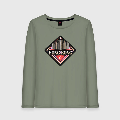 Женский лонгслив Hong Kong adventure / Авокадо – фото 1